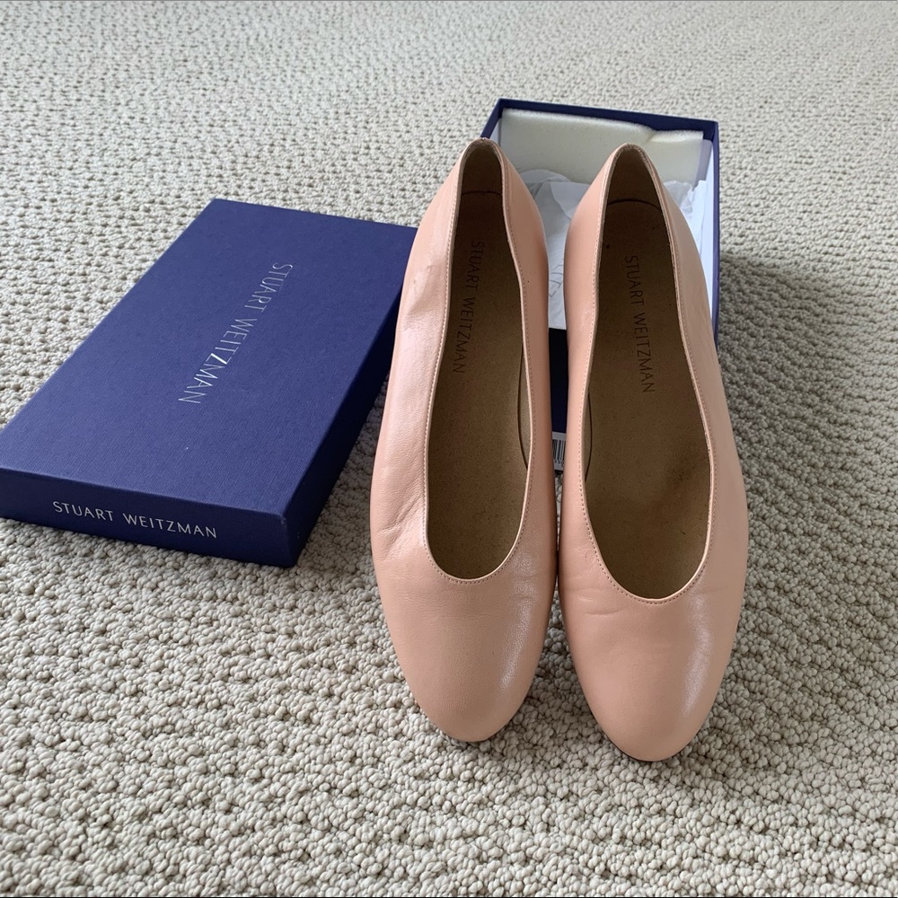 Stuart Weitzman Blush Pink Leather Flats